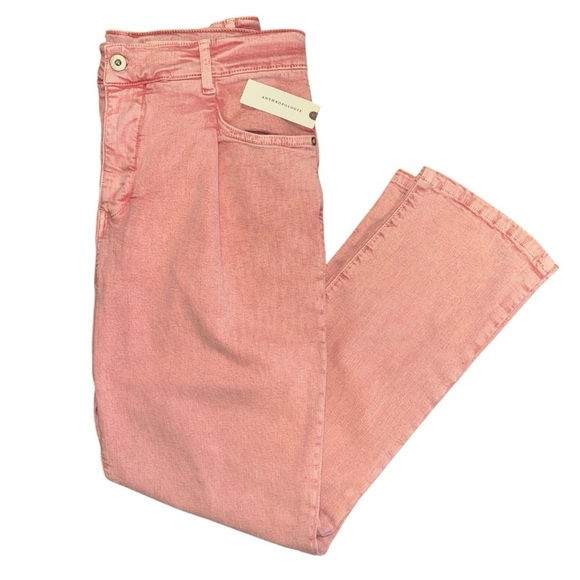 Pilcro Letterpress Anthropologie Mid Rise Blush  Acid Wash Jeans Sz 28 NWT - Picture 3 of 12